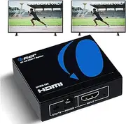 OREI 4K HDMI Splitter 1 In 2 Out: 4K 60Hz 4:4:4, 3D, EDID, downscale,HDMI 2.0b, HDCP 2.2, 1x2 duplicator (UHDS-102)