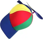[TINEASUR] Hip-hop Cap Adult Propeller Beanie Propeller Dragonfly Hat Baseball Cap Funny Helicopter Beanie Skull Caps for Men Sports Helicopter Top Cap Helecopter Rainbow Propeller Cap Blue