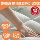 Mattress Protector Topper Bamboo Pillowtop Bamboo Cover Underlay Queen King KS