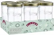 Kilner Wide Mouth Preserve Jar Set 6-Pieces, 500 ml Capacity, Multicolor