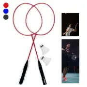 5 PC Badminton Racket Set Shuttlecocks Rackets Outdoor Carry Bag 2 Player Kit