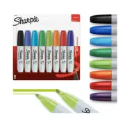 Sharpie Permanent Markers (Chisel tip) - 3 packs - 8 per pack - $0 shipping fee