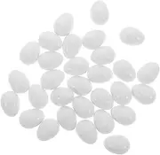 GAROZATION 30pcs Realistic Solid Plastic Parrot Eggs for Pigeon Breeding and Nest Management Durable Artificial Pigeon Egg Substitutes for Hatching Support and Incubation Aid
