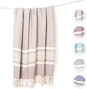 Our m2 Luxury Turkish Beach Towel Premium Turkish Cotton Towels Sand Free Quick Dry Bath Towels 72 x 39 Beach Towels Light Beach Blanket Multipurpose Pareo Picnic Yoga Towel X Large (Beige)