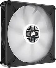 CORSAIR ML140 LED Elite, 140mm PWM LED Fan (Corsair AirGuide Technology, Magnetic Levitation Bearing, Up to 1,600 RPM, Eight Vibrant LEDs, Low Noise, High Airflow) Single Pack - White