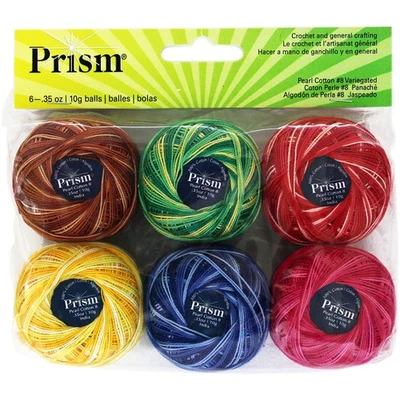 DMC Prism Pearl Cotton Size 8 6/Pkg-Variegated - 3 Pack