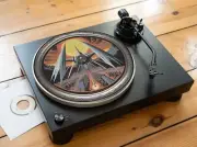Vintage Metal Style Felt Record Player Turntable Slipmat Mat, 80's Heavy Thrash