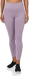[Danskin] Women's Satin Stitch High Rise 7/8 Leggings, Purple Ash, Large