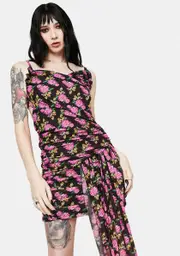 [Kiki Riki] Floral Wrap Tie Mini Dress