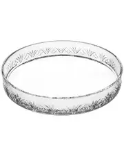Godinger Dublin Crystal Round Tray