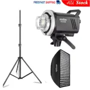 Godox MS200V Compact Studio Flash Strobe + 60*90cm Grid Softbox + Light Stand
