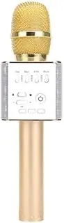 Karaoke Microphone Q9 Wireless Bluetooth Speaker Handheld Mic USB Player AU (Gold)