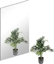 TSKDKIT Wall Mirror Self-Adhesive Glass Mirror HD Decorative Wall Mirror Frameless Mirror Large for Guest Toilet, Bathroom, Dressing Room, Living Room etc. (40 x 30 cm)