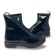 New Dr. Martens 1460 Women Patent Leather Lace Up Boots in Black sz 11