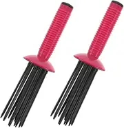 ELAYARD 2pcs Portable Fluffy Shaping Styling Comb Professional Air Brush for Curly Hair Lightweight and Compact Travel Tool for Natural Volume Enhancement and Quick Touch-ups