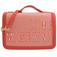 在飛比找PChome24h購物優惠-MOSCHINO LOVE MOSCHINO線條LOGO帆布