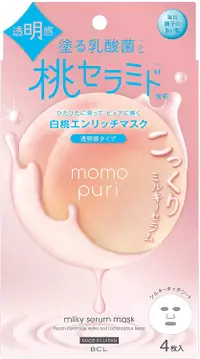 在飛比找DOKODEMO日本網路購物商城優惠-[DOKODEMO] Momopuri桃子麵膜 水蜜桃精華補