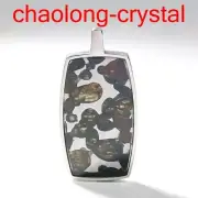 70Ct Pallasite Meteorite Pendant Brenham Meteorite Necklace --44
