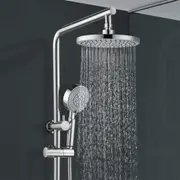 ACA Round Chrome Shower Head Station 5 Functions Handheld Spray Head Set Top Inlet WELS