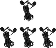 VICASKY 4pcs Lavalier Microphone Portable Microphone Lapel Microphone Recording Microphone Professional Mic Small Microphone Lecture Recording Mic Microphone for Live Streaming Sponge