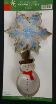 Brother Sister Snowflake/Snowman Christmas Party Cookie Cutter