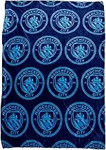 Character World Official Manchester City FC Fleece Throw Blanket | Super Soft, Football Crest Design | Warm Super Soft Feel Blue Throw | Perfect for Home, Bedroom, Sleepovers & Camping
