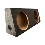 10” Dual Sealed Wedge Subwoofer Enclosure Box Car Audio Car- Gray