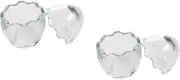 MAGICLULU 2pcs Eggshell Shape Pudding Cups 10 Count Jelly Molds Glass Yogurt Containers Small Mousse Cups Dishwasher Safe