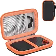 STUKCAZE External Hard Drive Case for Sandisk Portable Carrying Case Hard EVA SSD 1TB 2TB 4TB 5TB Hard Drives Case (sandisk-Orange)