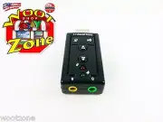 New Desktop Black External USB 2.0 to 3D Virtual Audio Sound Card Adapter 7.1
