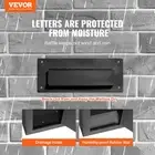 Heavy Duty Steel Through Wall Mailbox with Combination Lock Black 13x7x17 Inch