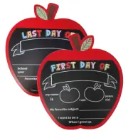 Wexford My First Last Day Of School Chalkboard Double sided Apple Sign (1 Count)
