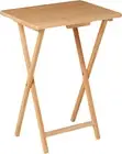 Folding TV Tray Table, Indoor Single Tables for Small Space, Stable Solid Woo...