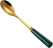 Tablespoons 3-Pack Stainless Steel Coffee Scoop Small Spoon Ice Cream Mixing Scoop Ceramic Handle Dessert Scoop Set Serving Spoon (Color : Green)
