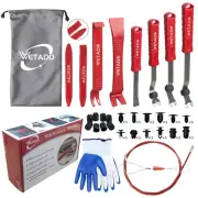Wetado Metal Auto Trim Removal Tool Set, 80 Pcs Car Fastener Terminal Remover...