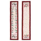 Christmas Burlap Christmas Table Runner Red Christmas Santa Tablecloth for Party