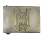 247 WW1 GERMAN FRONTHEIT ARMY BELT BUCKLE TYPE "U" REPLICA