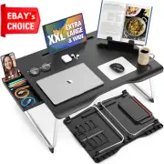 Cooper Mega Table Plus XXL 65x49cm Folding Laptop Desk Bed Tray Floor Desk Black