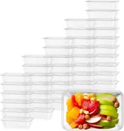 96pcs 2000ml Reusable Food Containers Plastic Meal Prep Storage - BPA Free