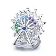 Silver plating Ferris Wheel Beads Fit Charm Bracelet & Necklace Pendant Unique Fashion Jewelry