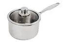 Premium Clad 5-Ply Stainless Steel 2.6 Quart Saucepan with Lid Included and S...