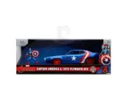 Jada 1:32 Hollywood Rides 1972 Plymouth GTX & Captain America Figure 33081 New