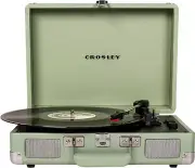 Crosley CR8005F-MT Cruiser+ 3-Speed Bluetooth Suitcase Turntable, Mint