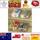 Simple Houseware 4 Pack XL Size Kitchen Bin Organizer Clear Fridge Storage Shelf