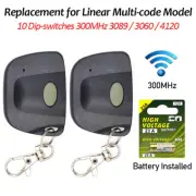 For Multi-Code 3089 10 DIP Code 300MHz Key Chain Gate Garage Opener Remote