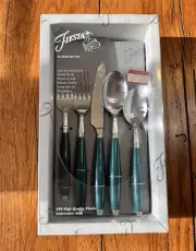 NEW HOMER LAUGHLIN FIESTA WARE 5PC FLATWARE BOX SET DARK GREEN NOS