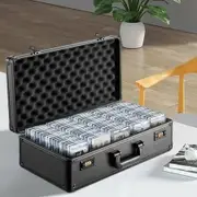 Graded Card Storage Box 5 Slots Graded Sports Cards Holder Carrying Case with Coded Lock Foam Dividers for 162 PSA Graded Cards 115 BGS Cards