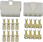 6.3mm 8 Pin DJ7081-6.3-11/21 Automotive Connector Cable Terminal Plug Kits Motorcycle Car Terminal Male Female(5 Sets)