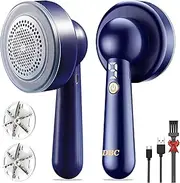 DBC Rechargeable Fabric Shaver, Electric Lint Remover for Clothes with 2 Replaceable Blades, 3-Speeds Portable Sweater Shavers to Remove Fuzz Balls and Pills on Clothes, Sweater, Furniture-Blue