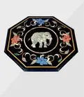 24" Marble Coffee / side Table Top Semi precious stones Work Home / Garden Decor